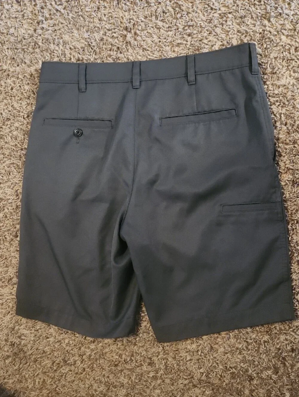PGA Tour Charcoal Flat-Front Performance Shorts